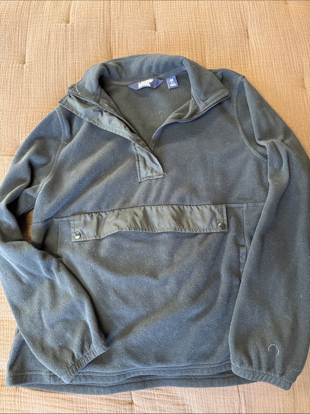 L.L. Bean Dark Navy Pullover Fleece Half-Zip